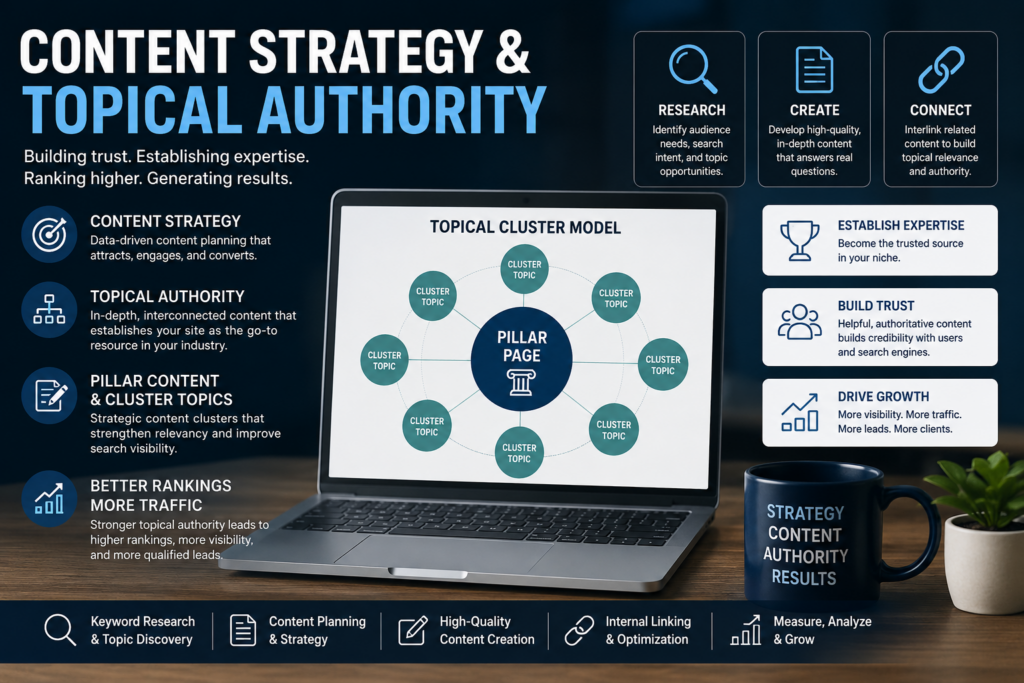 Content strategy and topical authority