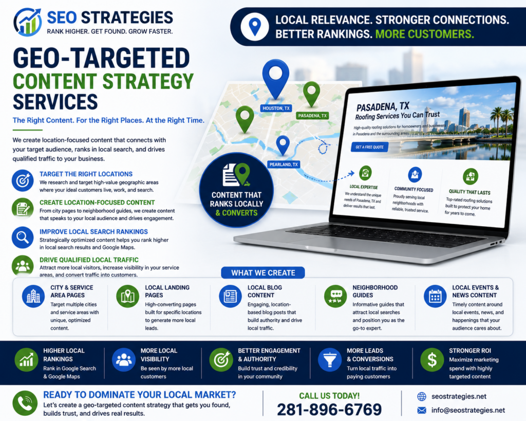 GEO-targeted content strategy services
